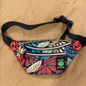 Dime Bags Colorful Leaf Print Crossbody Bag